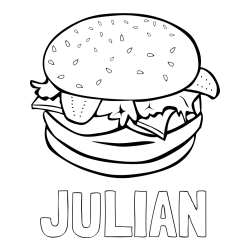 Online Created Coloring Page - JULIAN Coloring Page and Big Mac Coloring Page for Kids