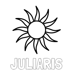 Online Created Coloring Page - JULIARIS Coloring Page and Simple Sun Coloring Page for Kids
