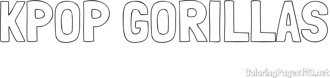 K-POP GORILLAS Coloring Page