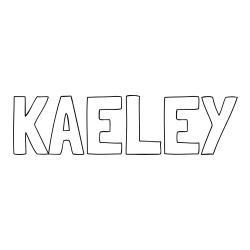 Online Created Coloring Page - KAELEY Coloring Page