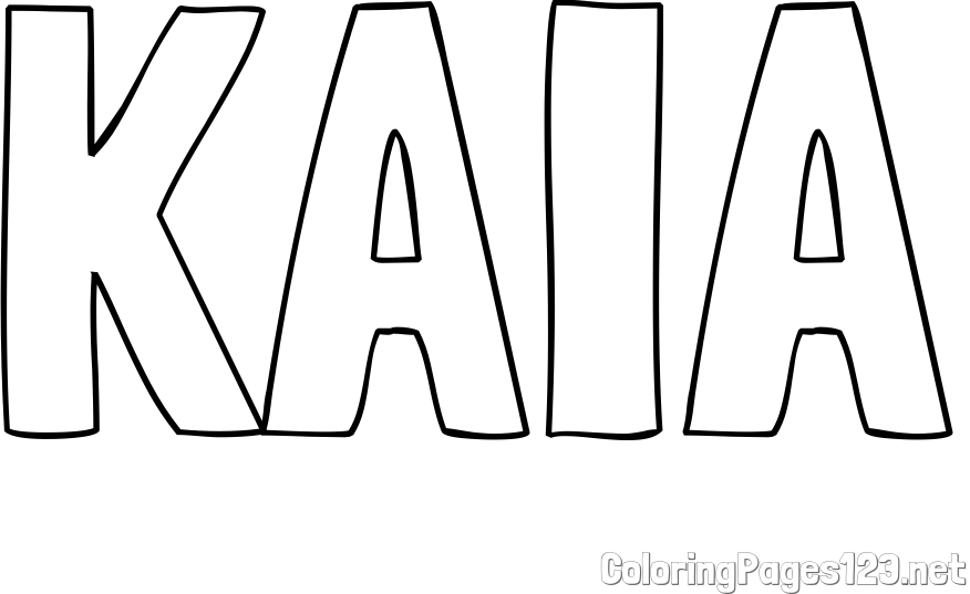 KAIA Coloring Page