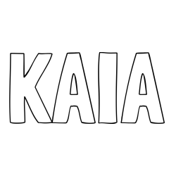Online Created Coloring Page - KAIA Coloring Page
