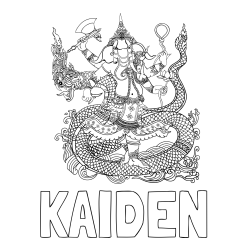 Online Created Coloring Page - KAIDEN Coloring Page and Abstract Elephant and Dragon Coloring Page