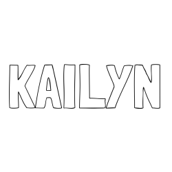 Online Created Coloring Page - KAILYN Coloring Page