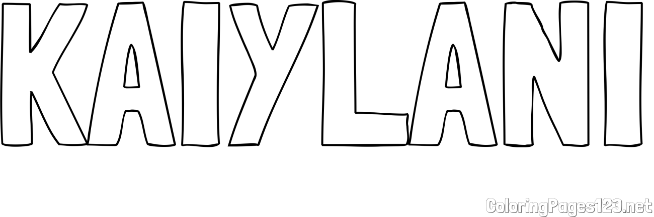 KAIYLANI Coloring Page