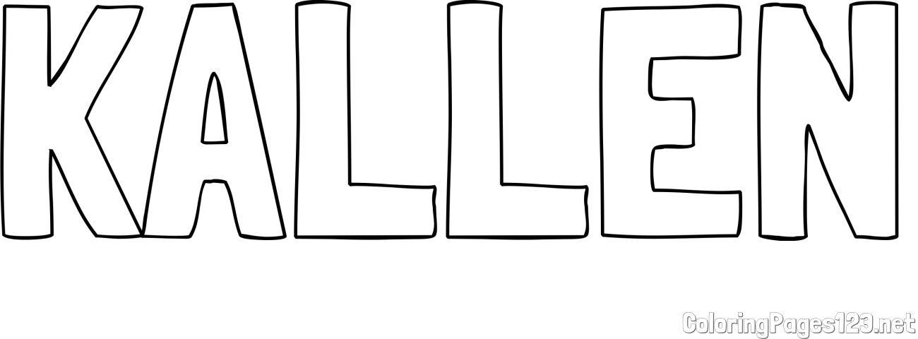 KALLEN Coloring Page