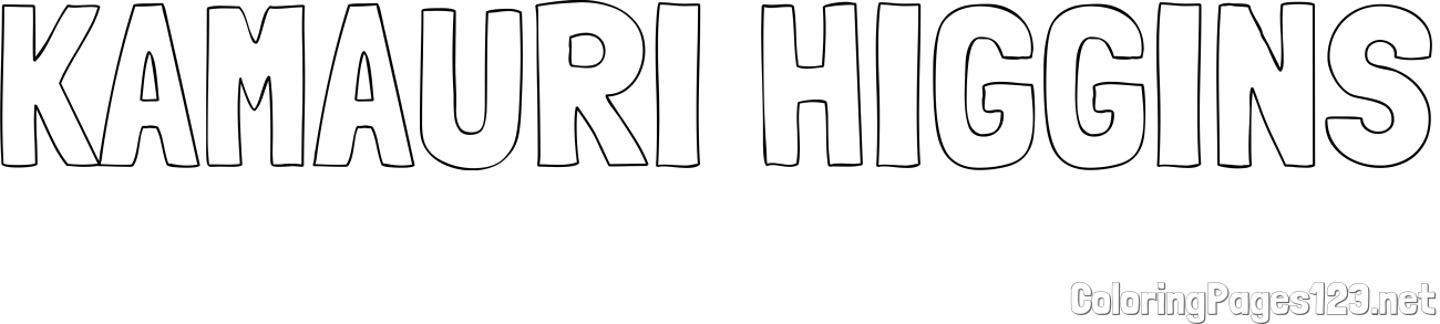 KAMAURI HIGGINS Coloring Page