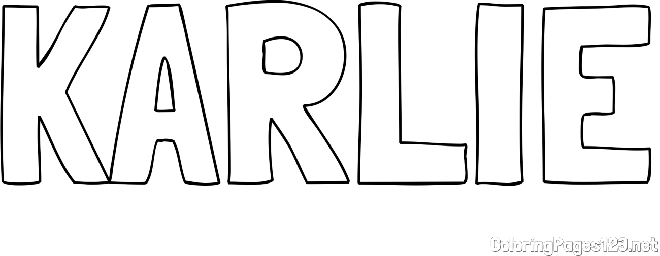 KARLIE Coloring Page