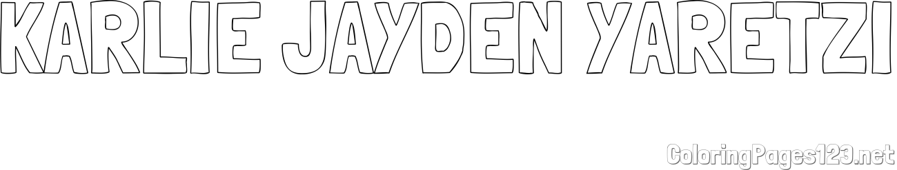 KARLIE JAYDEN YARETZI Coloring Page