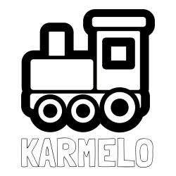 Online Created Coloring Page - KARMELO Coloring Page and Steam Locomotive Coloring Page for Young Kids