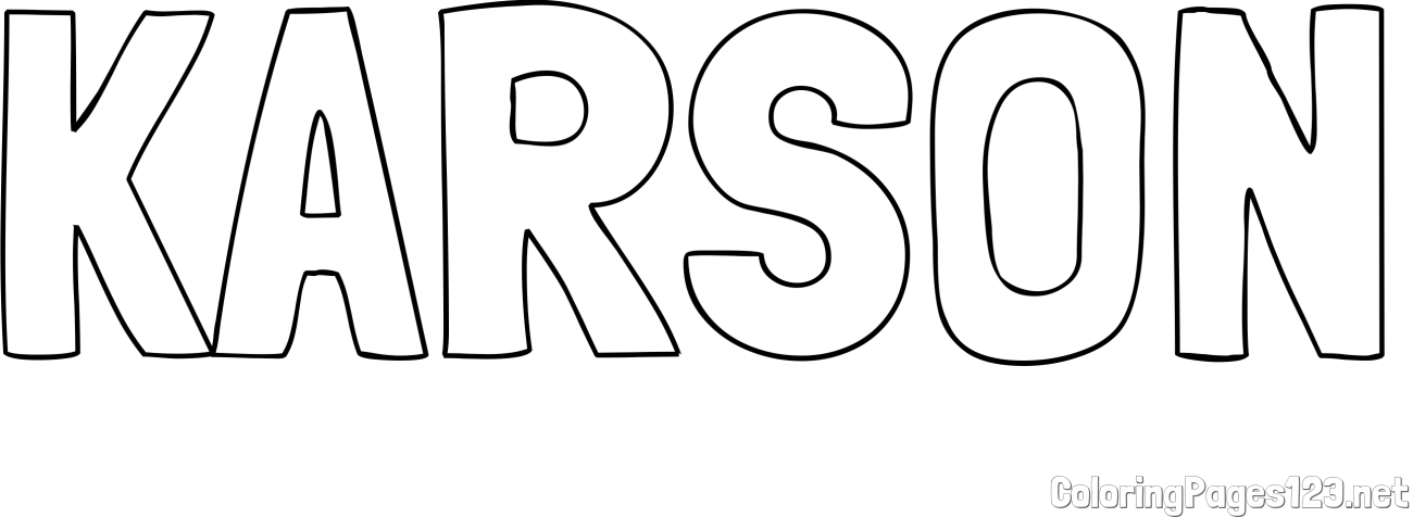 KARSON Coloring Page
