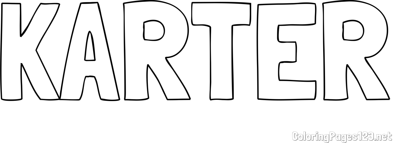 KARTER Coloring Page