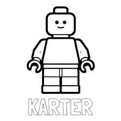 Online Created Coloring Page - KARTER Coloring Page and Easy LEGO Character Coloring Page
