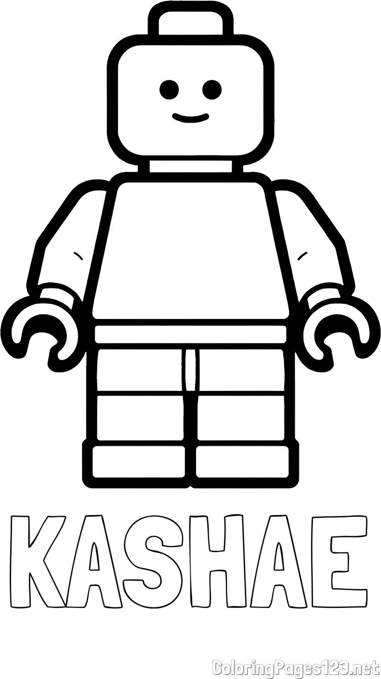 KASHAE Coloring Page and Easy LEGO Character Coloring Page