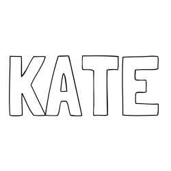 Online Created Coloring Page - KATE Coloring Page