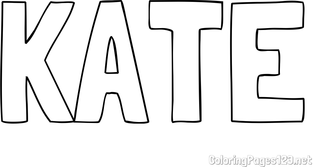 KATE Coloring Page