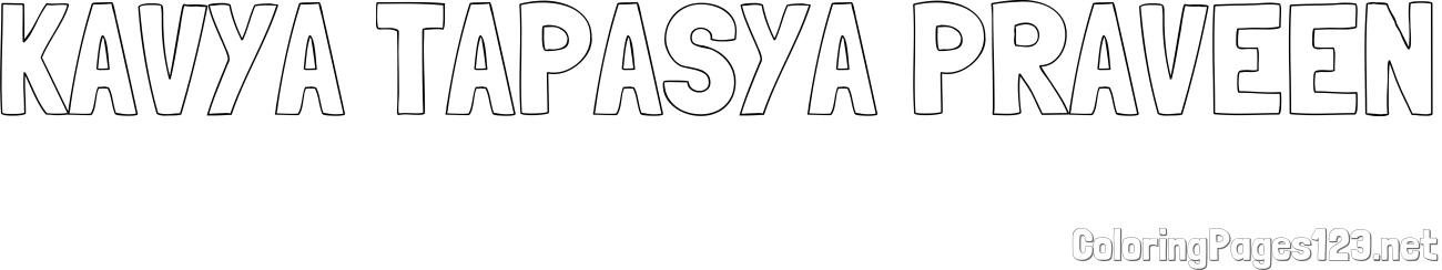 KAVYA TAPASYA PRAVEEN Coloring Page