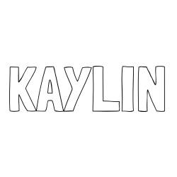 Online Created Coloring Page - KAYLIN Coloring Page