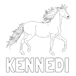 Online Created Coloring Page - KENNEDI Coloring Page and Beautiful Unicorn Coloring Page