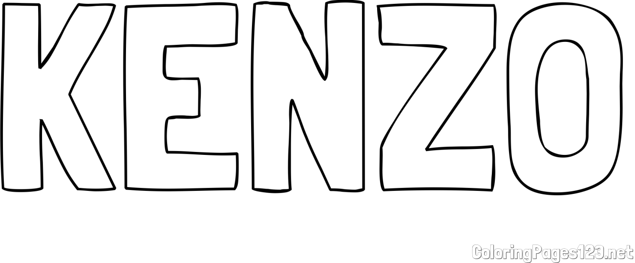 KENZO Coloring Page