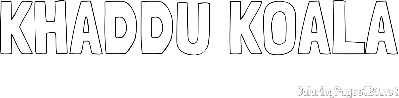 KHADDU KOALA Coloring Page