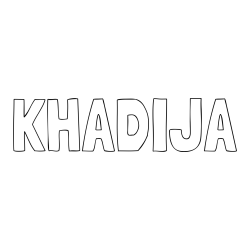 Online Created Coloring Page - KHADIJA Coloring Page