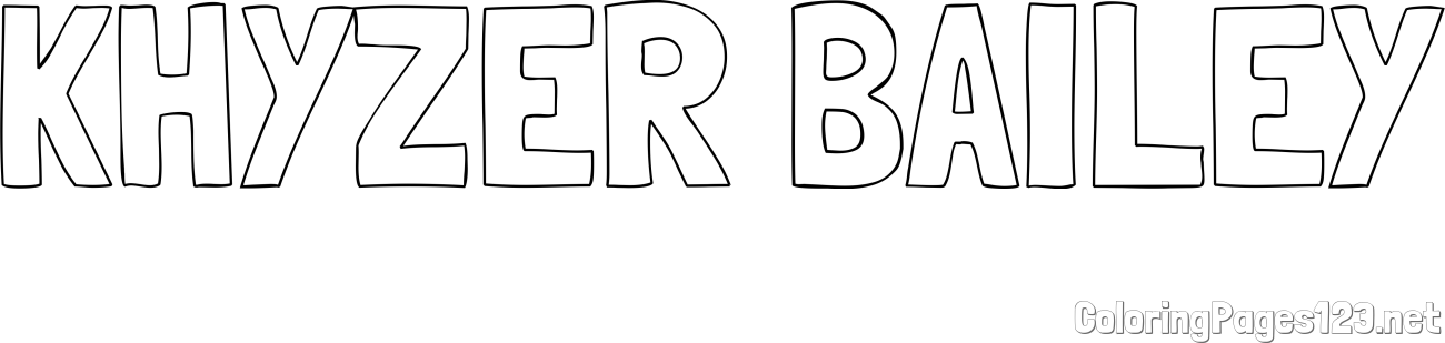 KHYZER BAILEY Coloring Page