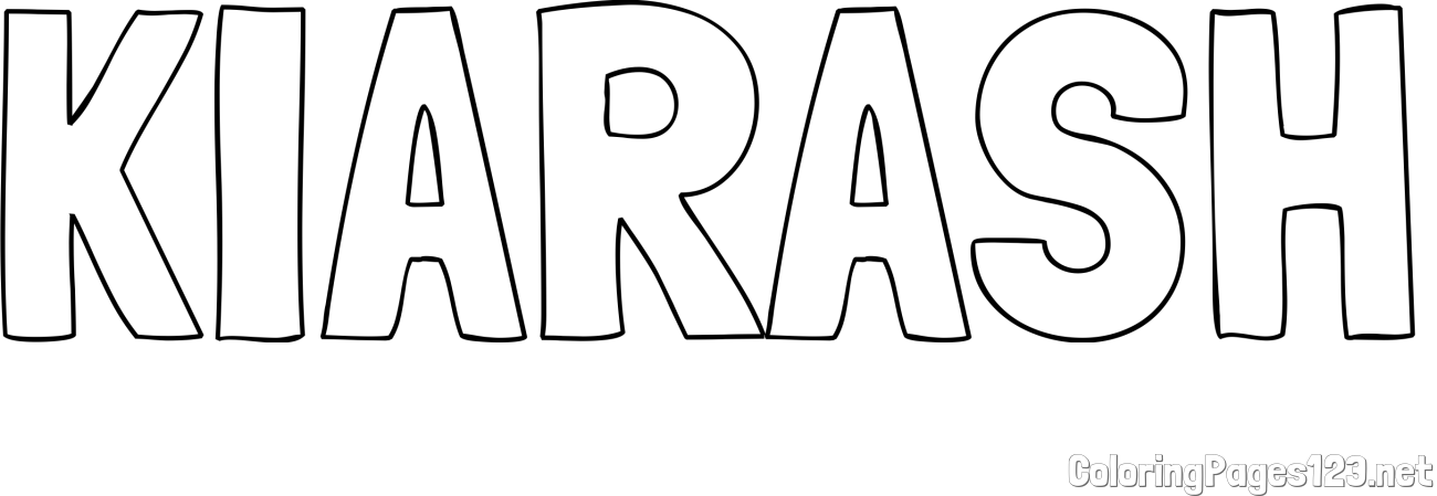 KIARASH Coloring Page