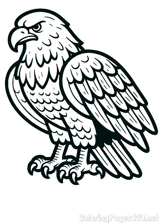 Kids’ Eagle Coloring Page