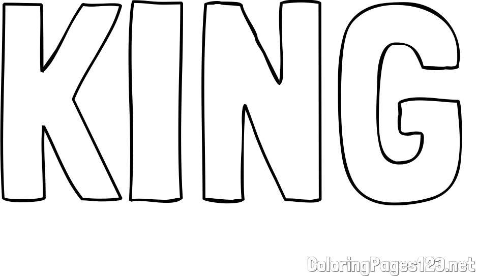 KING Coloring Page