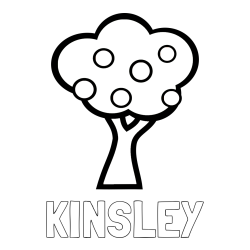 Online Created Coloring Page - KINSLEY Coloring Page and Apple Tree Coloring Page