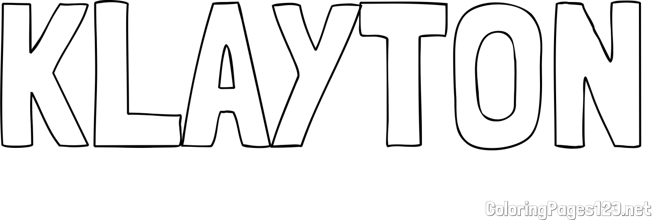 KLAYTON Coloring Page