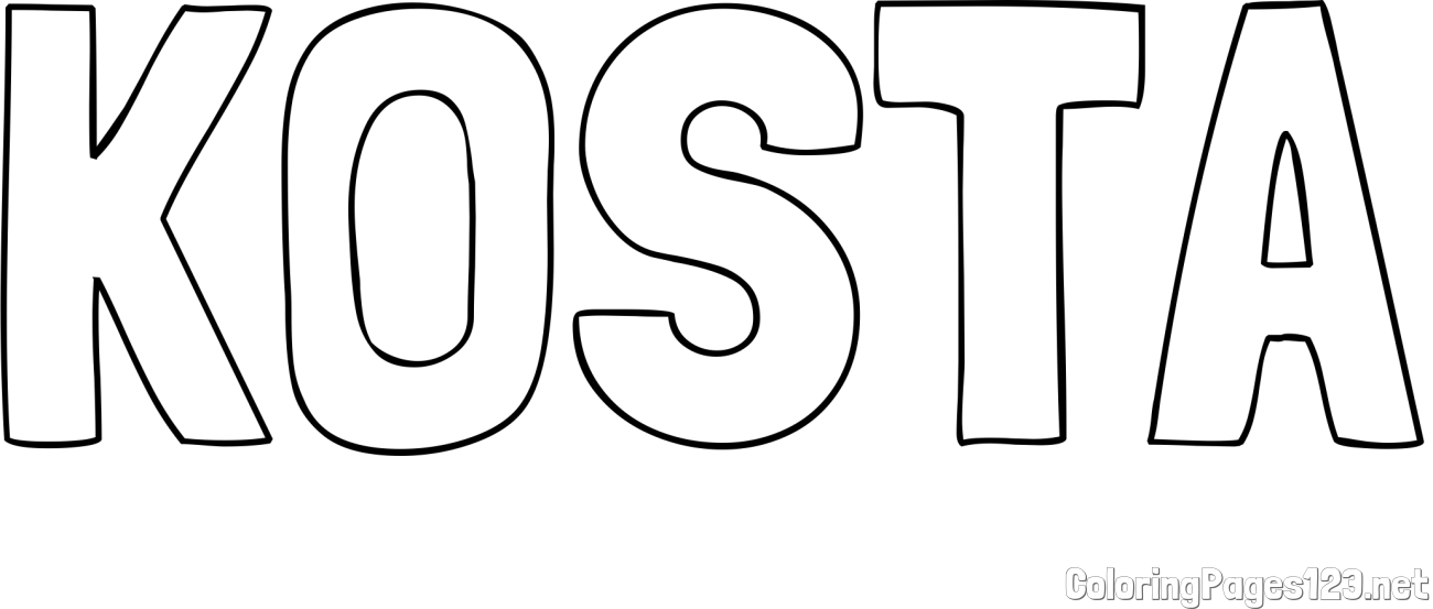 KOSTA Coloring Page