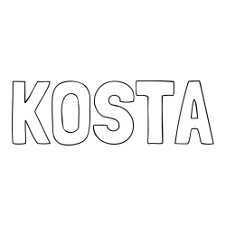 KOSTA Coloring Page