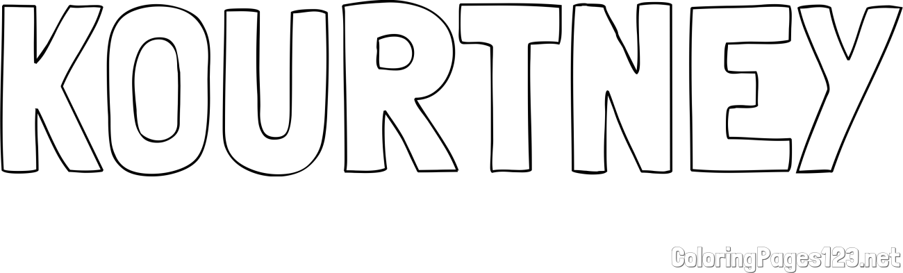 KOURTNEY Coloring Page
