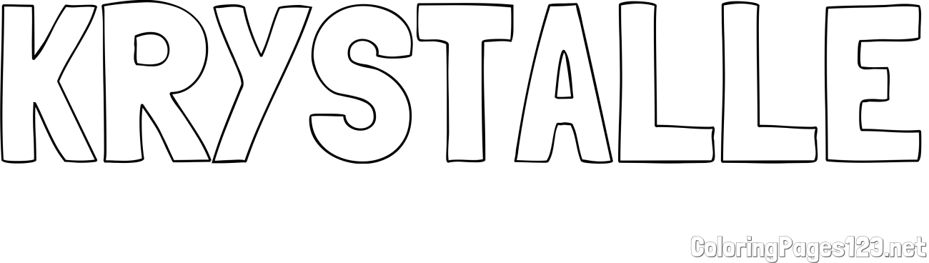 KRYSTALLE Coloring Page