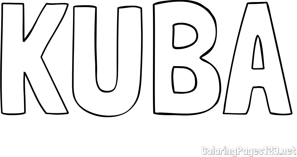 KUBA Coloring Page