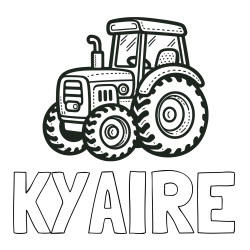 Online Created Coloring Page - KYAIRE Coloring Page and Beautiful Tractor Coloring Page