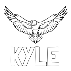 Online Created Coloring Page - KYLE Coloring Page and Eagle on the Prowl Coloring Page