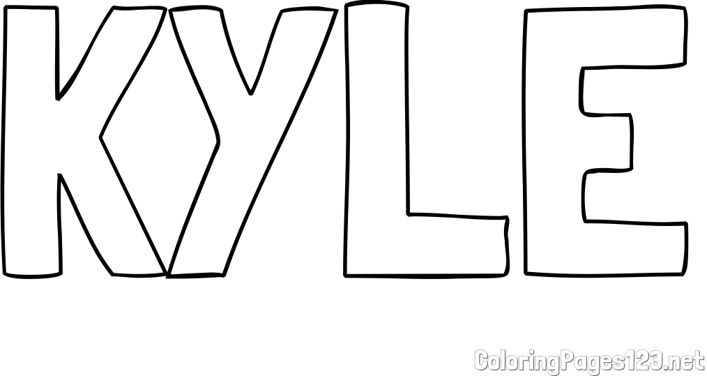 KYLE Coloring Page KYLE Coloring Page