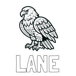 Online Created Coloring Page - LANE Coloring Page and Kids’ Eagle Coloring Page