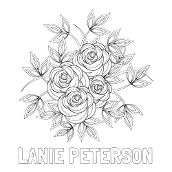 LANIE PETERSON Coloring Page alongside Rose Mandala Coloring Page