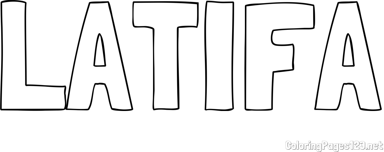 LATIFA Coloring Page