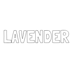 LAVENDER Coloring Page