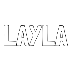 LAYLA Coloring Page