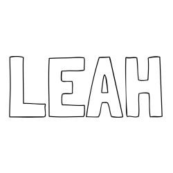 LEAH Coloring Page