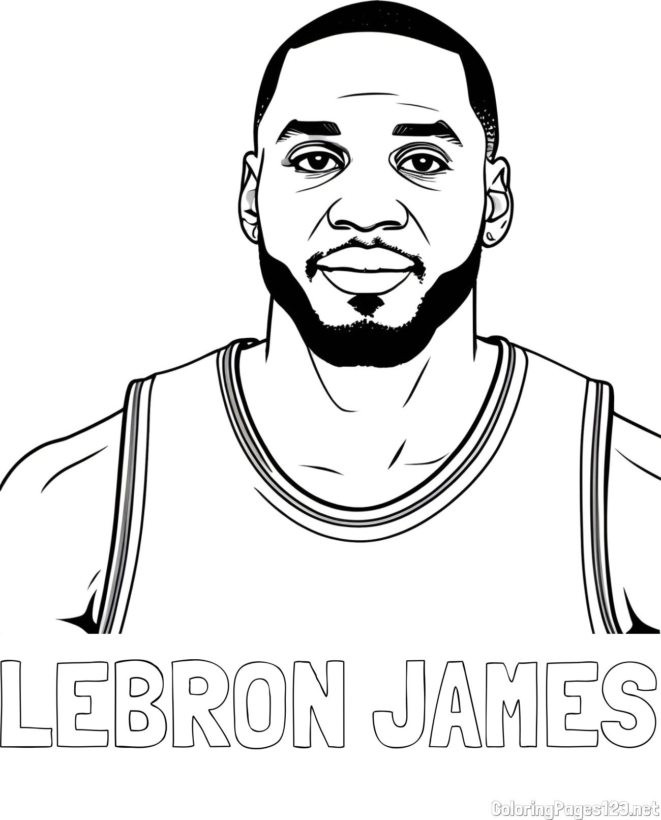 Coloring Page Of Lebron James