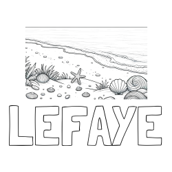 LEFAYE Coloring Page and Beautiful Seashore Coloring Page