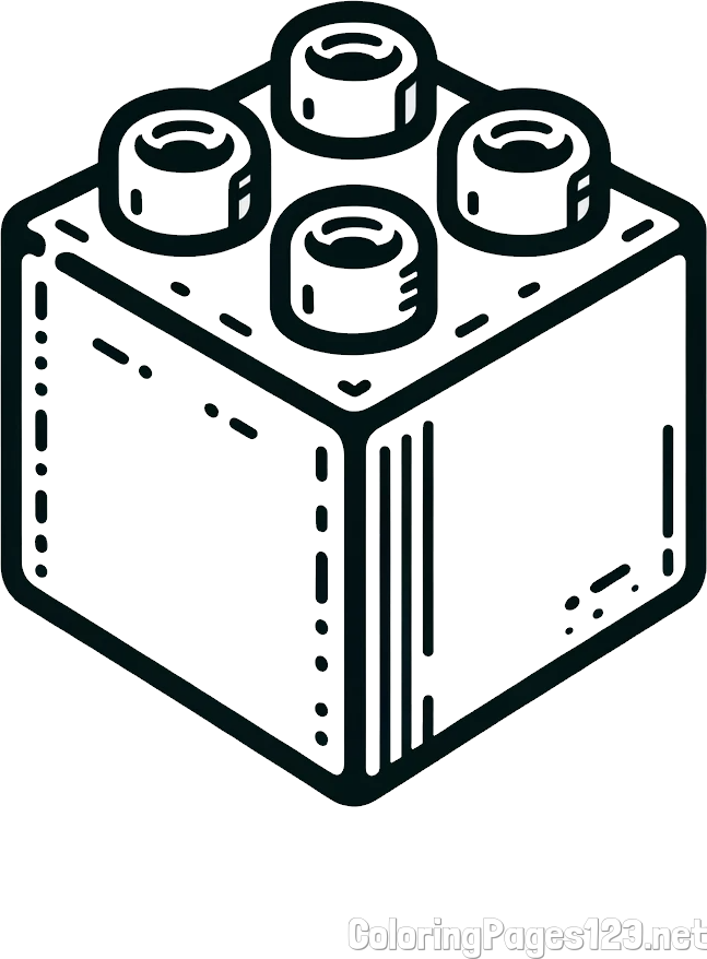 LEGO Brick Coloring Page