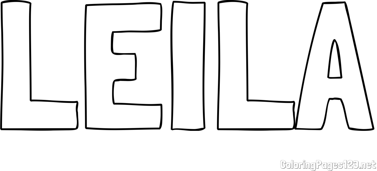 LEILA Coloring Page